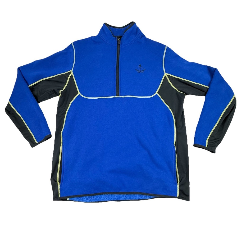 Under Armor 1/2 Zip Pullover Sweatshirt Blue Black Men's XL Saratoga National GC
